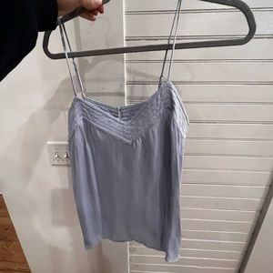 V neck powder blue tank